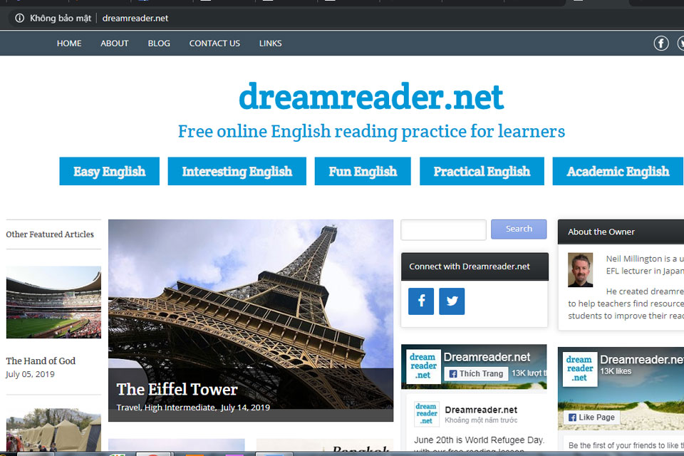 Trang web dreamreader.net