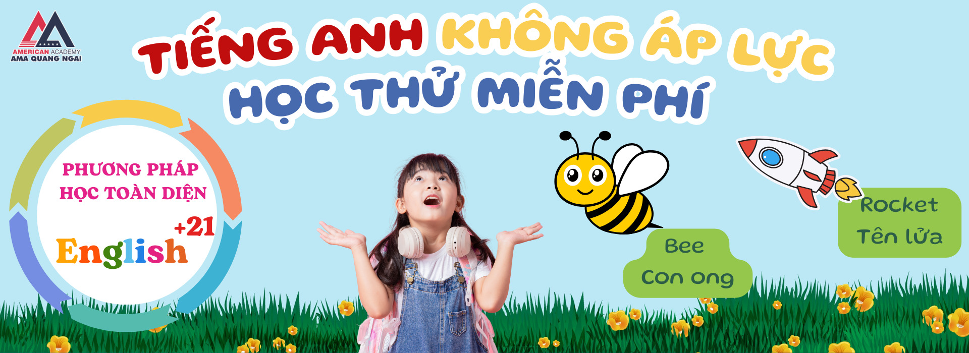 Học tiếng Anh không áp lực AMA Quảng Ngãi