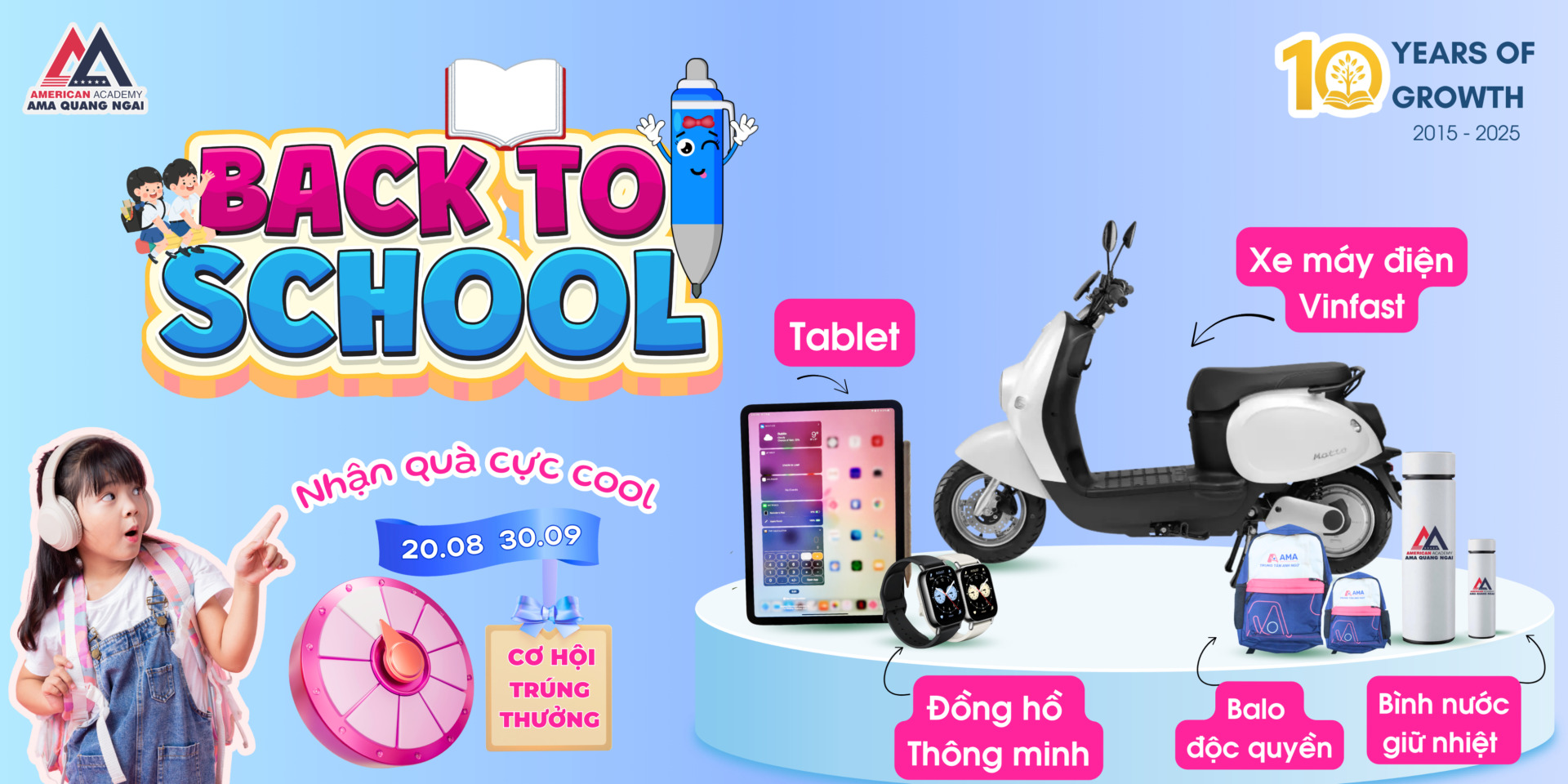 Back to shool - Nhận quà cực cool - AMA Quang Ngai