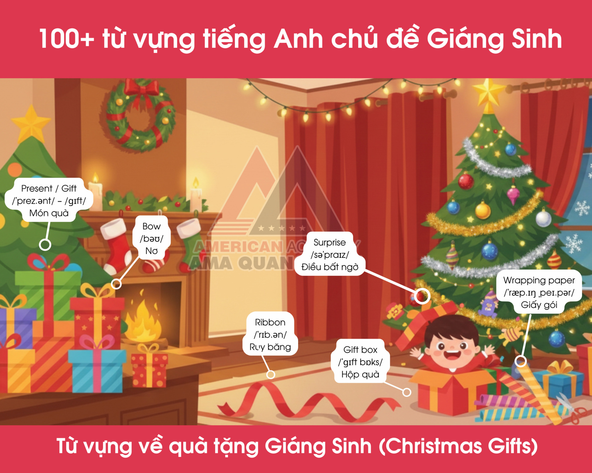 100+ từ vựng tiếng Anh chủ đề Giáng Sinh (3)