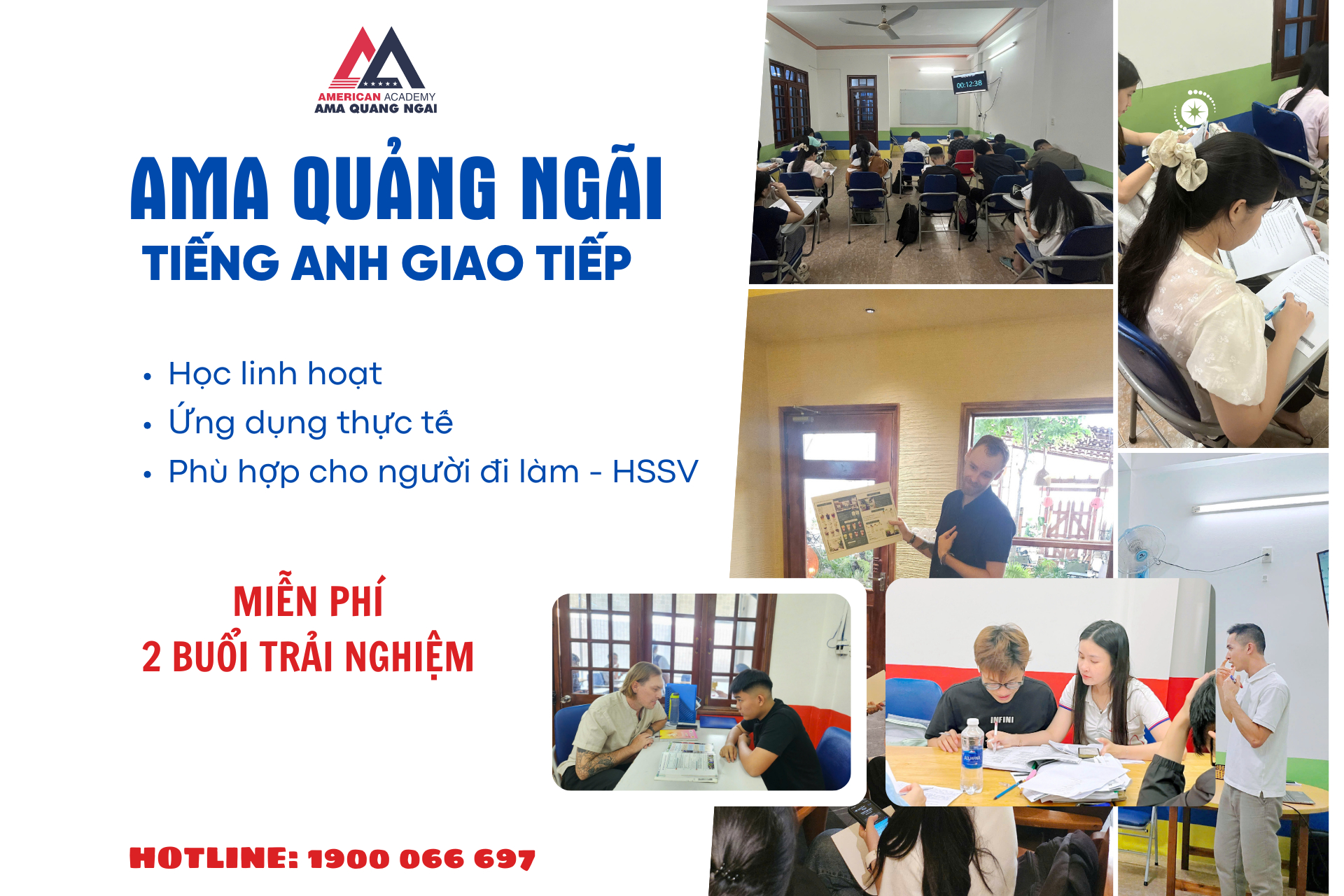 Khóa Học Tiếng Anh Cho Người Đi Làm Tại AMA Quảng Ngãi – Học Linh Hoạt, Ứng Dụng Thực Tế