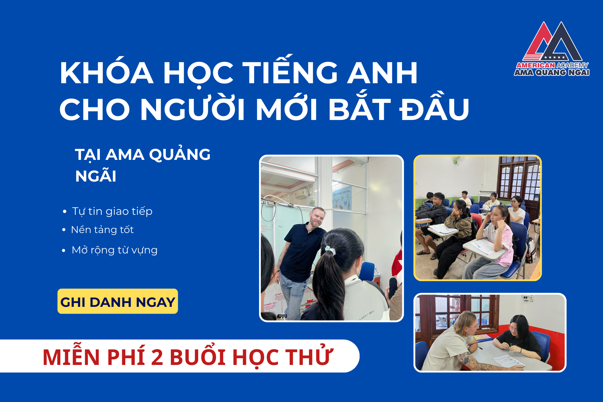khóa học tiếng anh cho người mới bắt đầu