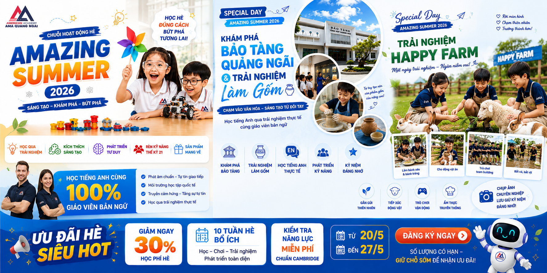 khóa hè tiếng Anh AMA Quảng Ngãi 2026