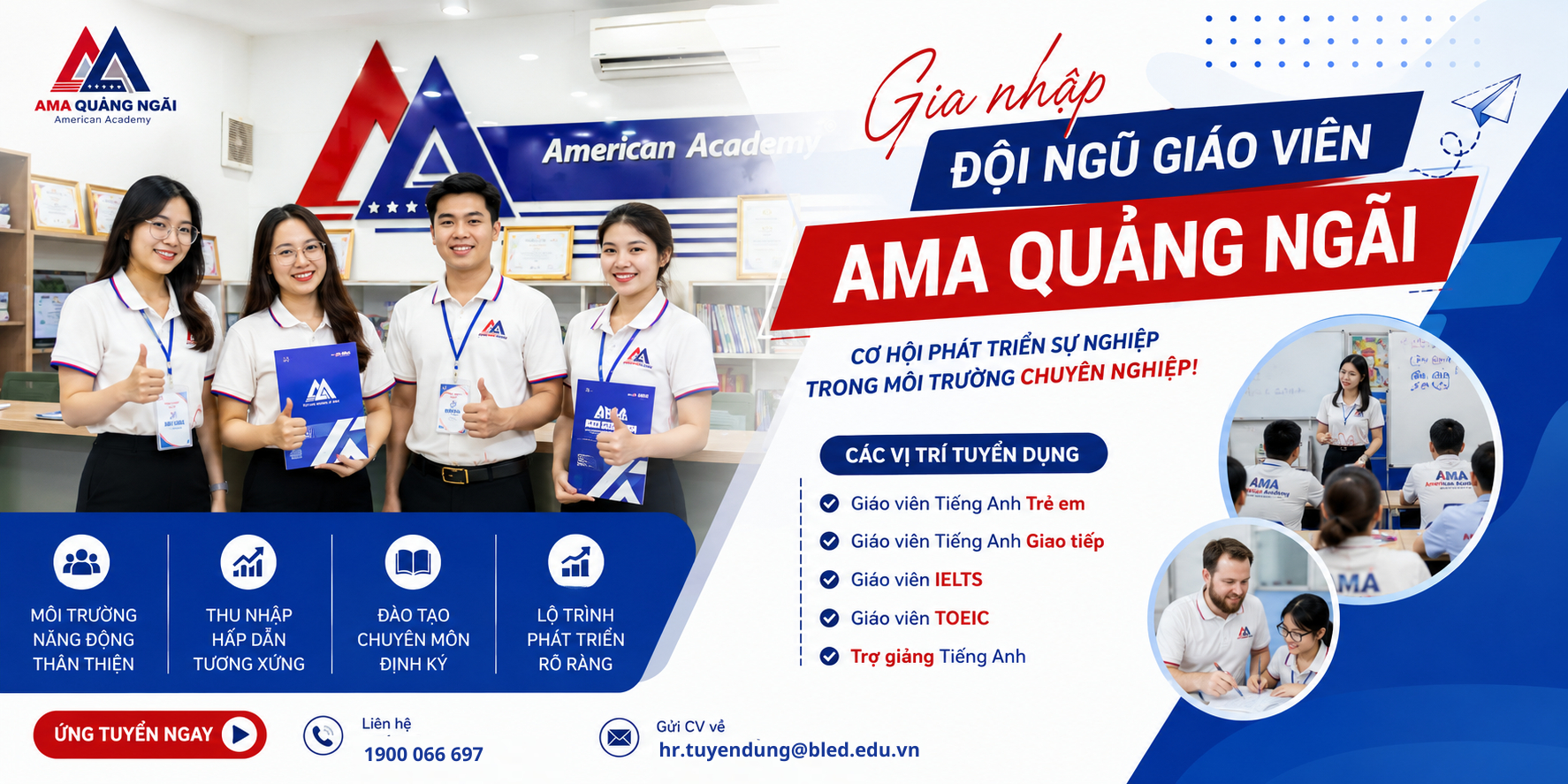 Tuyển dụng giáo viên tiếng Anh Quảng Ngãi
